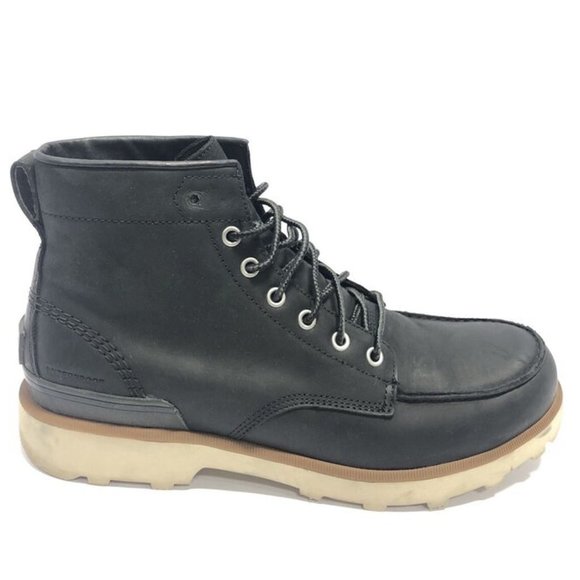 Sorel Men’s Caribou Moc Black Waterproof Boots, Size 11 D - Picture 1 of 8